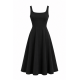 Midi Black Sleeveless Women's Dress