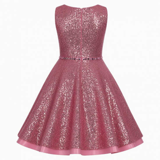 Pink Sequin Formal Party Dress