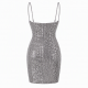 Grey Sequin Party Dress