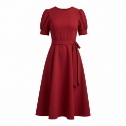 Red Women's Midi Dress