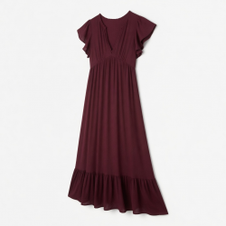 Burgundy Summer Women's Maxi Dress