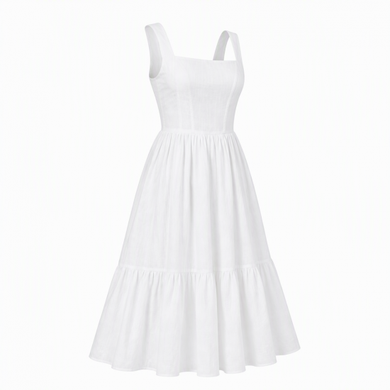White Sleeveless Women's Dress