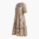 Ruffled Floral Boho Beach Women's Dress