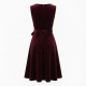V-Neck Sleeveless Wrap Velvet Midi Dress