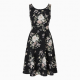 Black Sleeveless Floral Dress