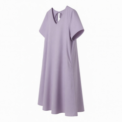 V-Neck A-Line Loose Fit Summer Women's Dress