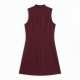 Burgundy High Neck Sleeveless Women's Mini Dress