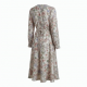 V-Neck Long Sleeve Wrap Floral Midi Dress