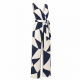 V-Neck Sleeveless Geometric Women's Jumpsuit