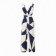 V-Neck Sleeveless Geometric Women's Jumpsuit