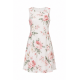Round Neck Sleeveless Shift Floral Dress